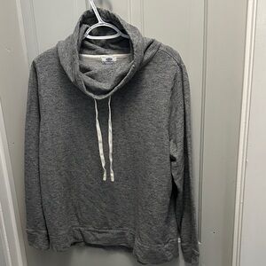 Old Navy Gray Cowl Neck Hoodie Sweatshirt